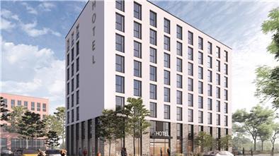 Neues Hotel für Bremerhaven: Engländer bauen am Hafen für Kreuzfahrt-Urlauber So soll das „Premier Inn“ an der Schleusenstraße aussehen. Eröffnung: Ende 2025.