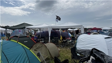 Der Zeltplatz auf dem Hurricane Festival.