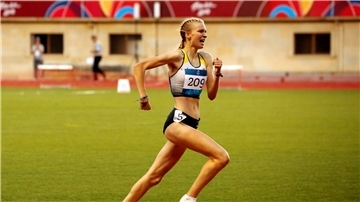 Sophia Volkmer beim Training.