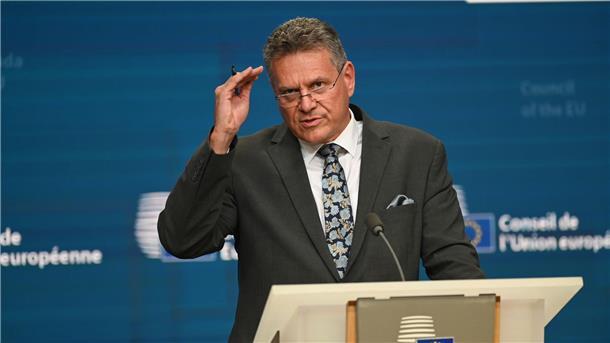 US-Importzoll auf Autos aus EU soll rückwirkend sinken Stellte die gemeinsame US-EU-Erklärung in Brüssel vor: EU-Handelskommissar Maros Sefcovic. (Archivbild)