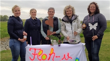 Stephanie Bachmann, Annette Kuck, Michaela Schwarz, Antje Dopp und Simone Riesebieter freuen sich schon jetzt auf viele Besucher am Pfingstsonntag.