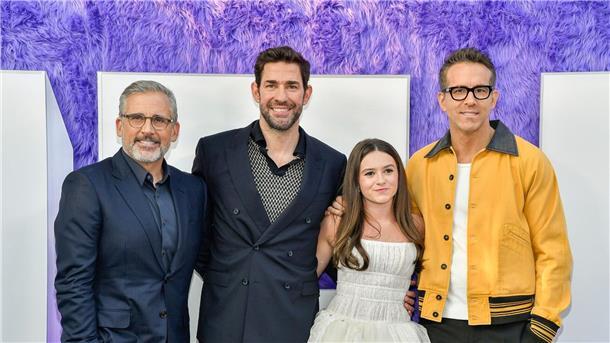 „IF: Imaginäre Freunde“: Familienfilm mit Tiefgang Steve Carell (l-r) John Krasinski, Cailey Fleming und Ryan Reynolds bei der Premiere von „IF: Imaginäre Freunde“ in New York.