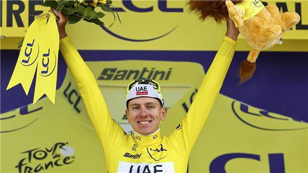 Pogacar stürmt ins Gelbe Trikot - „War Traumetappe“ Tadej Pogacar übernimmt nach der vierten Etappe der Tour de France wieder das Gelbe Trikot.