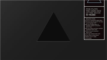 „The Dark Side Of The Moon“ von Pink Floyd in einer Box-Ausgabe zum 50. Geburtstag.