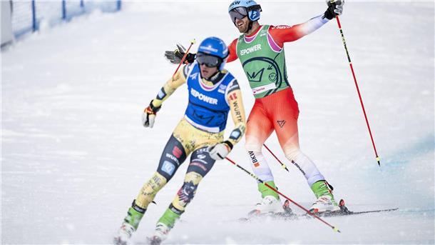 Deutsche Skicross-Teams verpassen Sprung ins große WM-Finale Tobias Müller (vorne) und seine DSV-Teamkollegen bleiben ohne Medaille.