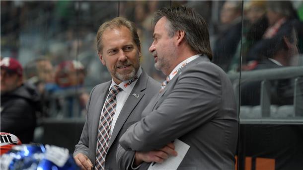 Trainergespann in Augsburg: Tray Tuomie (links) und sein Assistent Jamie Bartman.