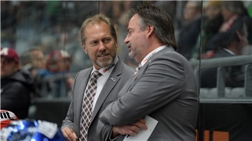 Trainergespann in Augsburg: Tray Tuomie (links) und sein Assistent Jamie Bartman.