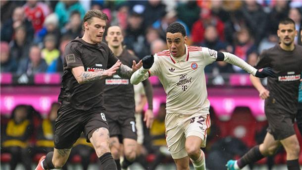 Trieb das Münchner Spiel immer wieder an: Jamal Musiala (r).
