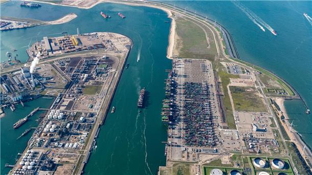 Übersicht über den Yangtzekanaal Euromax in den Niederlanden: Zum großen Teil soll Wasserstoff per Schiff im Rotterdamer Hafen ankommen.