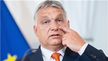 Ungarns Ministerpräsident Viktor Orban bei einer Pressekonferenz in Wien (Archivbild).