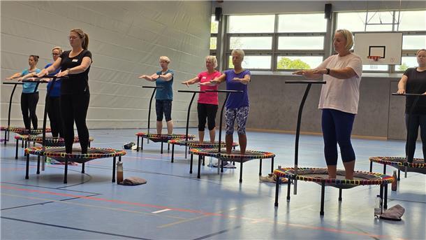  Unter anderem wurden Workshops auf dem kleinen Trampolin und mit dem Bosu Ballance Ball angeobten. 