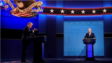 US-Präsident Donald Trump und Herausforderer Joe Biden lieferten sich eine TV-Debatte, die viele Zuschauer abstieß.