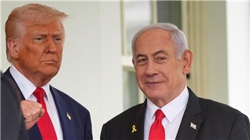 US-Präsident Donald Trump wird den israelischen Regierungschef Benjamin Netanjahu am Montag im Weißen Haus empfangen. (Archivbild)