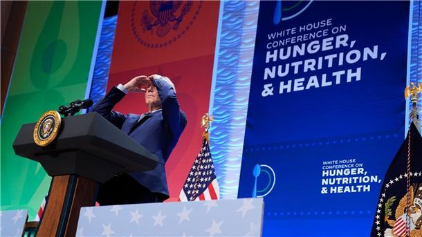 US-Präsident Joe Biden bei seinem Auftritt im Weißen Haus.