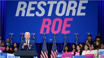 US-Präsident Joe Biden bekräftigt bei einer Veranstaltung in Washington das Recht auf Abtreibung.