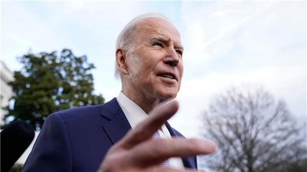 USA: Deutsches Drängen führte zur Zusage von US-Panzern US-Präsident Joe Biden im Gespräch mit Reportern.