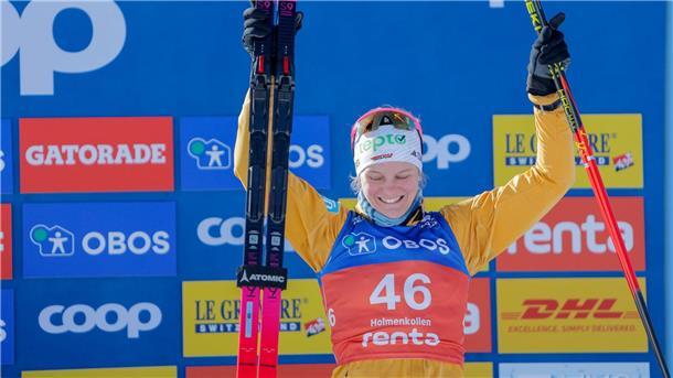 Carl im Langlauf-Weltcup erneut auf dem Podium Victoria Carl steht schon wieder auf dem Podium.