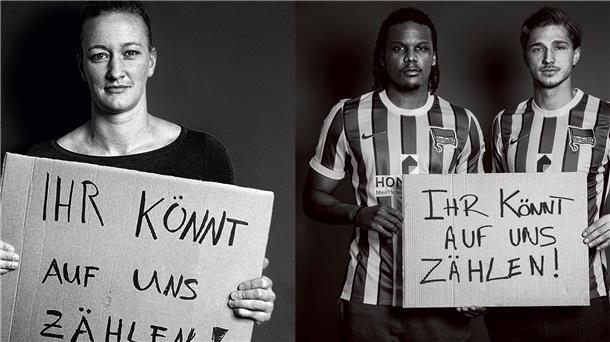 Viele Fußballer sprechen es deutlich aus: „Ihr könnt auf uns zählen!“