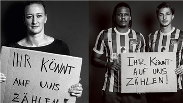 Viele Fußballer sprechen es deutlich aus: „Ihr könnt auf uns zählen!“