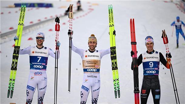 Kombinierer Geiger holt WM-Bronze bei Riibers Abschieds-Show Vinzenz Geiger (r) gewinnt seine vierte Medaille von Trondheim.