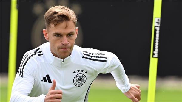 Voller Trainingseinsatz bei Kapitän Joshua Kimmich.