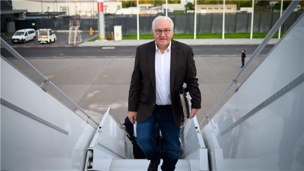 Steinmeier reist nach Tansania und Sambia Vor dem Abflug von Deutschland nach Tansania: Bundespräsident Frank-Walter Steinmeier reist nach Afrika.