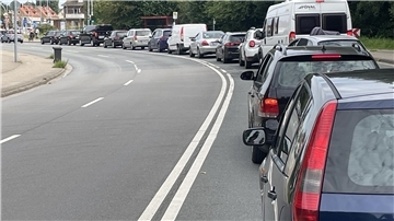 Bild von einem langen Rückstau auf der Martin-Pauls-Straße