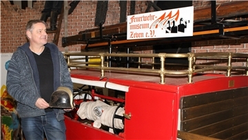 Vorstandsmitglied Uwe Albers hofft auf den Fortbestand des Feuerwehrmuseums Zeven.