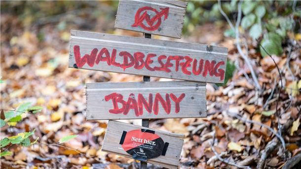 Bilder des Tages Waldbesetzung gegen Kiesabbau