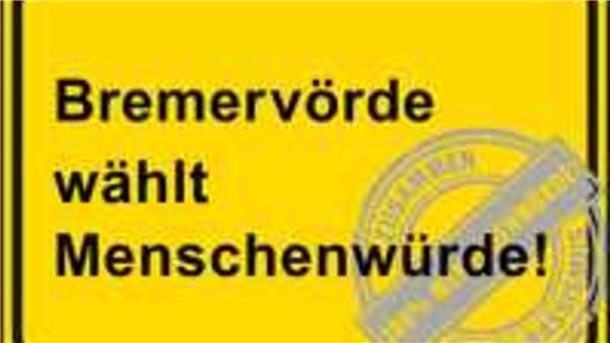11. Mai: Kundgebung auf Rathausmarkt: „Bremervörde wählt Menschenwürde!“