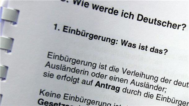 Ein Seite aus dem Einbürgerungstest.