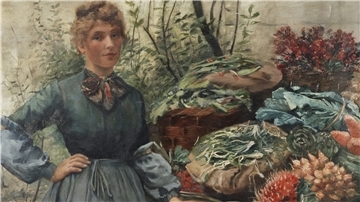 Wer möchte da nicht zugreifen? Aline von Kapff malte die „Gemüseverkäuferin“ 1887/88. Wie es an ihrem Stand roch, müssen sich die Besucher der Kunsthalle Bremen vorstellen.