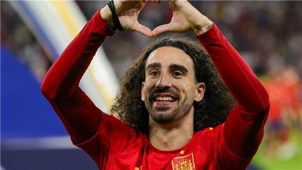 Pikante Rückkehr: Spießrutenlauf für Cucurella in Stuttgart? Wie viel Liebe bekommt er von den Fans in Stuttgart? Spaniens Marc Cucurella.