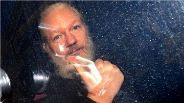 Wikileaks-Gründer Julian Assange bei Gericht in London.