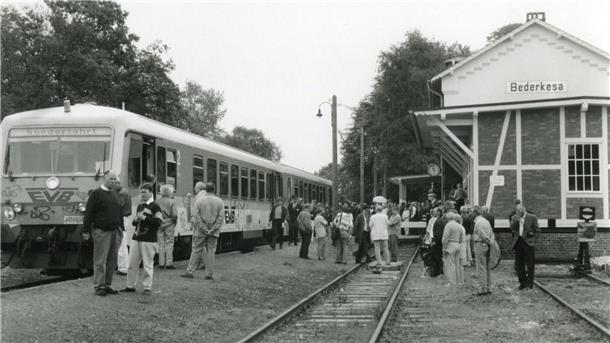 Ein Bahnhof. 
