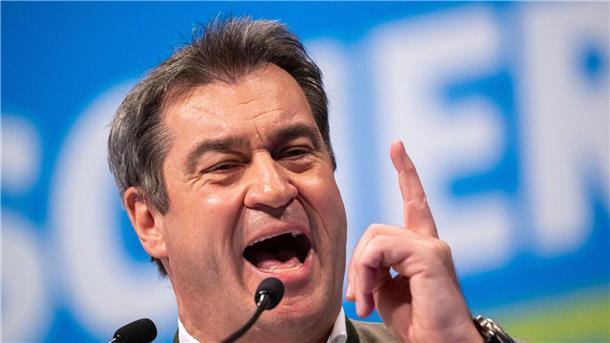 Politischer Aschermittwoch: Verbalattacken und ernste Töne „Wir machen kein Schwarz-Grün in Bayern“: Markus Söder.