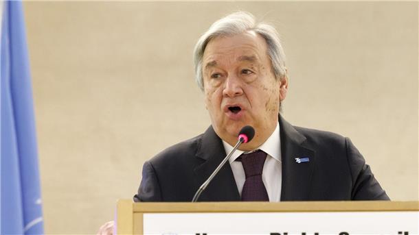 Guterres beklagt vor Menschenrechtsrat düstere Welt „Wir müssen die Erklärung neu beleben und ihre volle Umsetzung sicherstellen“: UN-Generalsekretär António Guterres in Genf.