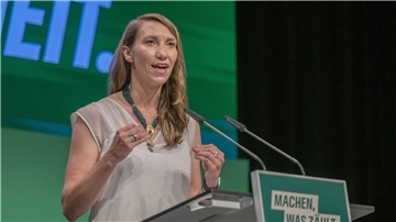 „Wir sind über 130.000 Grüne, so viele wie noch nie“, sagt Emily Büning, die Politische Geschäftsführerin der Partei. (Archivbild)