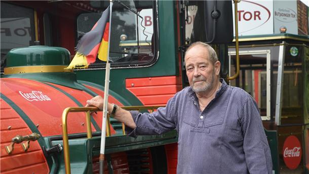Wolfgang Kirschke war früher Lkw-Fahrer. Die Bimmelbahn ist für ihn ein Hobby.