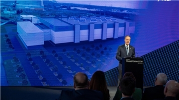 Wolfspeed-CEO Gregg Lowe bei einer Veranstaltung des Getriebeherstellers ZF Group im Saarland.