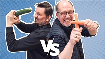 Wollen im „Duell der Bäuche“ alles geben: Für Jens Schönig und Detlef Glückselig wird es jetzt ernst.