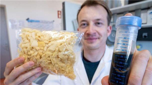 Plastik-„verdauende“ Enzyme sollen Abfallproblem lindern Yannick Branson vom Institut für Biochemie der Universität Greifswald: Im Kampf gegen Plastikabfall setzen Forscher vermehrt auf Enzyme, die manche Kunststoffe quasi verdauen können.