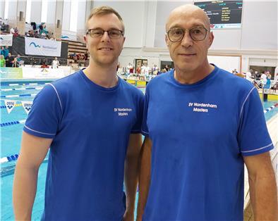 Yannik Strieben und Roland Horrmann vom SV Nordenham