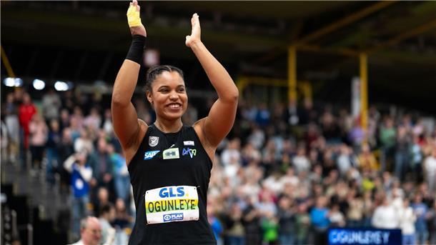 Hallen-DM: Olympiasiegerin Ogunleye siegt mit Bestleistung Yemisi Ogunleye stößt in Dortmund eine persönliche Bestweite.