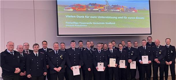 Geehrte und Beförderte der Feuerwehr Rodenkirchen
