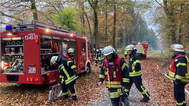 Feuerwehren proben den Ernstfall im Hinzel Zahlreiche Einsatzkräfte nahmen an der Waldbrandübung teil.