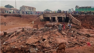 Zerstörungen nach einem Unwetter in der nigerianischen Stadt Mokwa