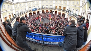 Zuletzt gab es 2019 eine Saisonabschlussfeier der Fischtown Pinguins - damals im Mediterraneo. in den vergangenen zwei Jahren fiel diese coronabedingt aus.