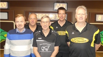 Karl-Gustav Barnekow, Heinz Ostermann, Wolfgang Krupp, Jörn Cordes und Thomas Rudolph vom Verein Nordenhamer Sportkegler