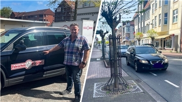 Mann am Auto